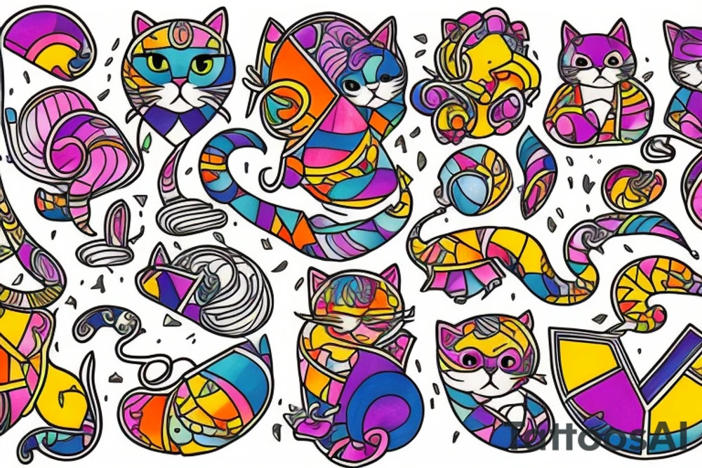 Cat love tattoo idea