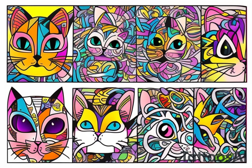 Cat love tattoo idea