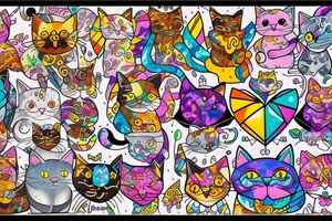 Cat love tattoo idea