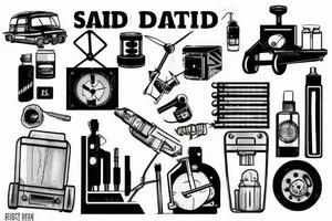 sad industrial landscpape tattoo idea