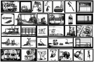 sad industrial landscape tattoo idea