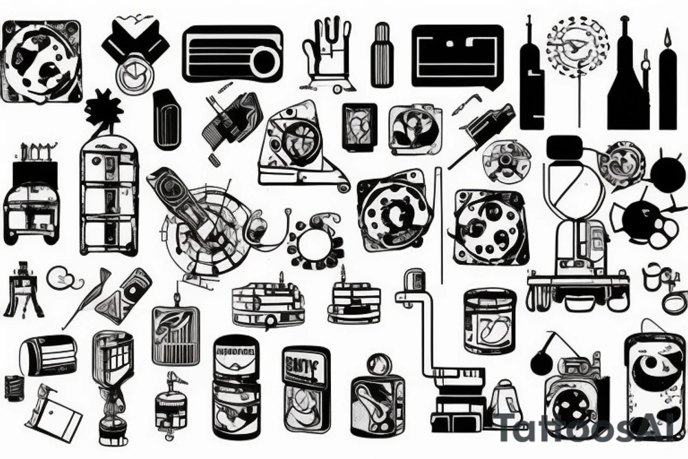 sad industrial loneliness tattoo idea