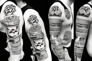 sad lonely industrial shoulder patterned
low-poly low-detail tattoo idea