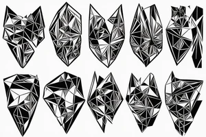 industrial shoulder low-poly tattoo idea