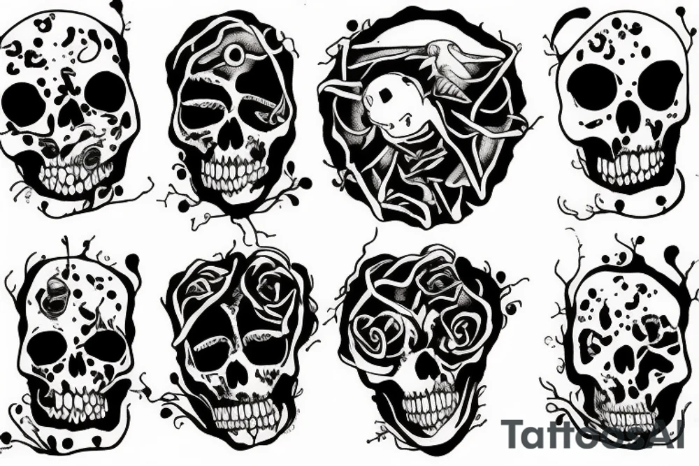 sad lonely death tattoo idea