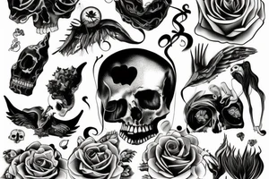 sad lonely death tattoo idea
