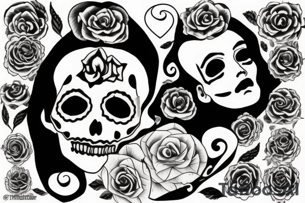 sad lonely beauty death tattoo idea