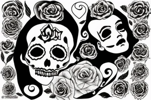 sad lonely beauty death tattoo idea