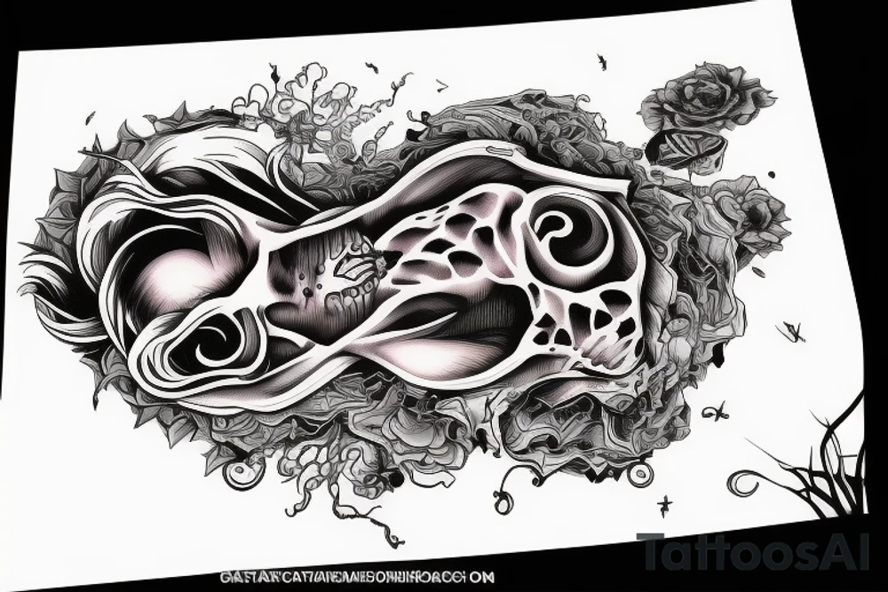 sad lonely beauty death tattoo idea