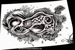 sad lonely beauty death tattoo idea