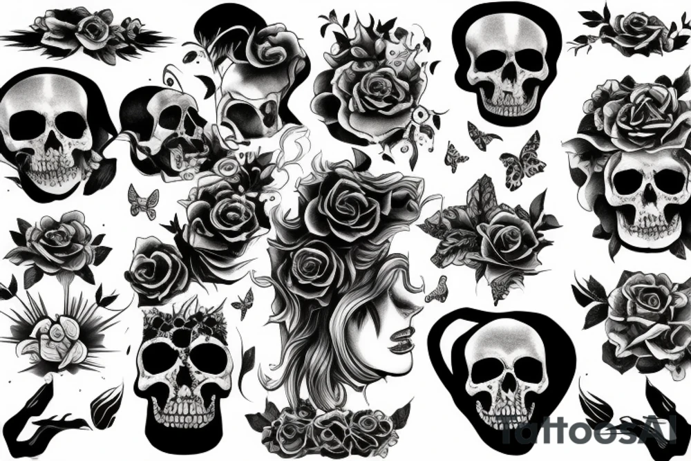sad lonely beautiful death tattoo idea
