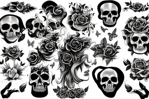 sad lonely beautiful death tattoo idea