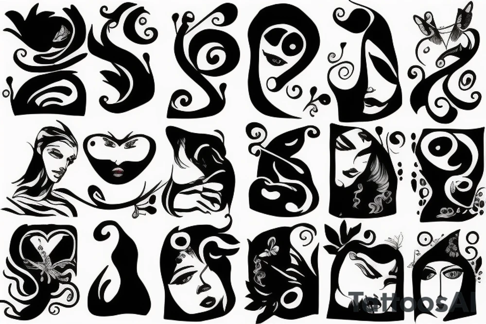 sad lonely beauty tattoo idea