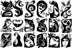 sad lonely beauty tattoo idea