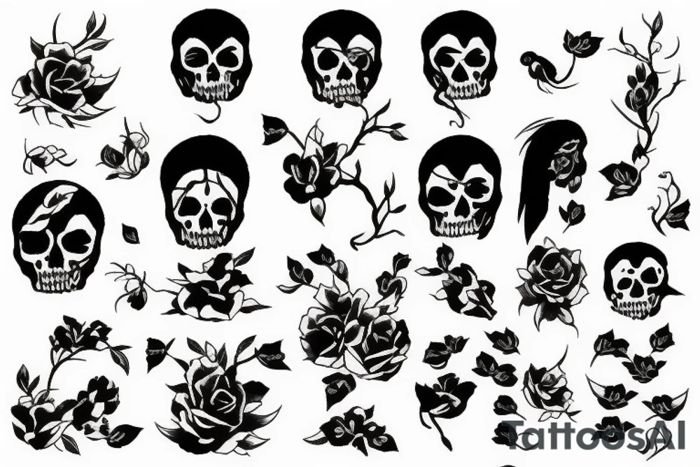 sad lonely beautiful death tattoo idea