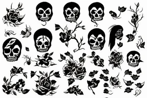sad lonely beautiful death tattoo idea
