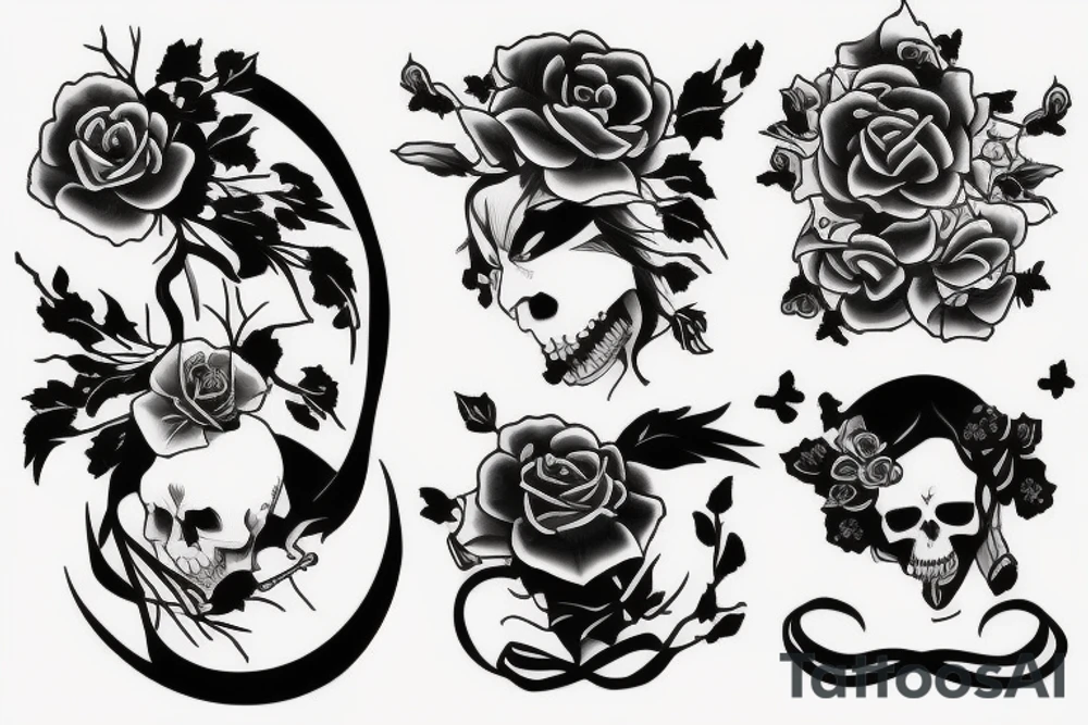 sad lonely beautiful death tattoo idea
