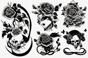 sad lonely beautiful death tattoo idea