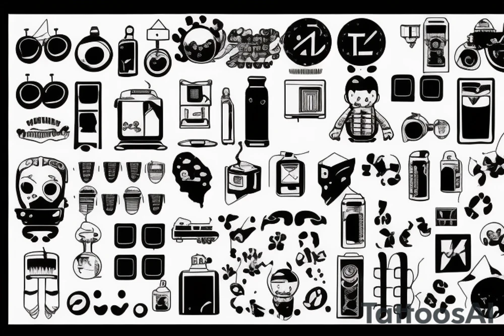 sad lonely industrial tattoo idea