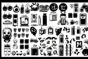 sad lonely industrial tattoo idea