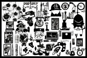 sad lonely industrial tattoo idea