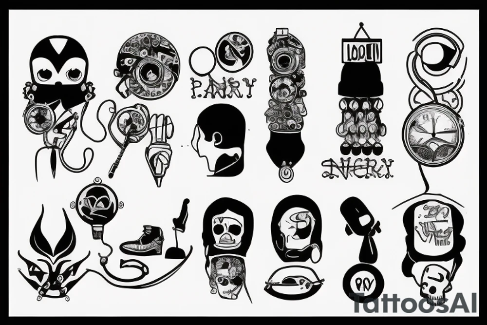sad lonely industrial tattoo idea