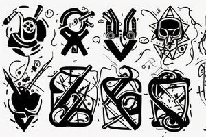 sad lonely industrial tattoo idea