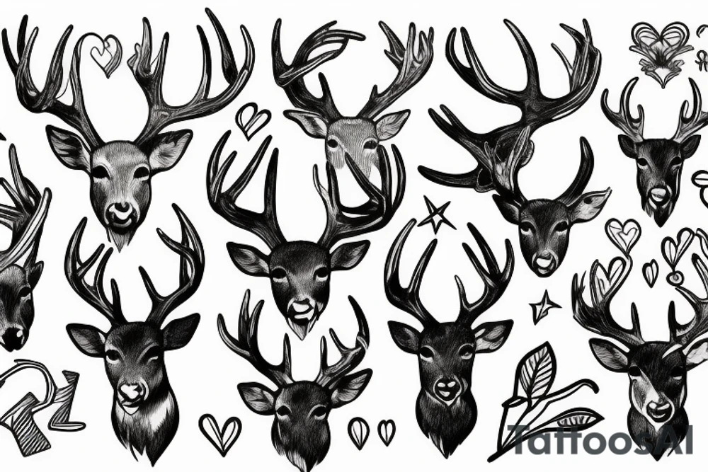Deer antlers tattoo idea