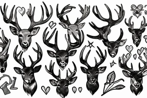 Deer antlers tattoo idea