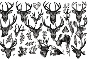 Deer antlers tattoo idea