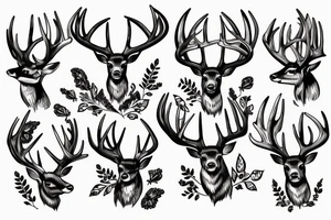 Deer antlers tattoo idea