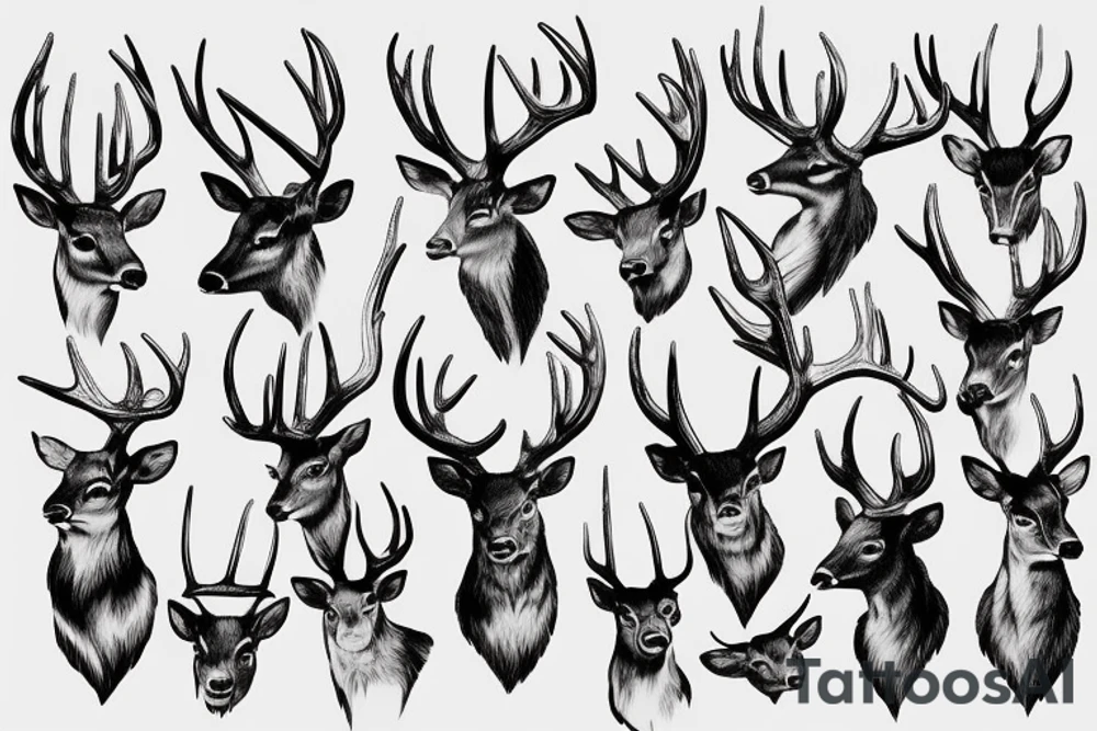 Deer antlers tattoo idea