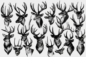 Deer antlers tattoo idea