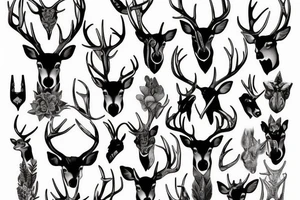 Deer antlers tattoo idea