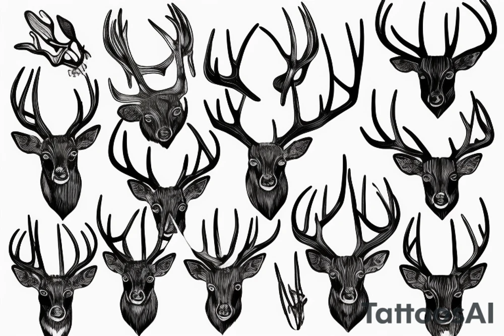 Deer antlers tattoo idea