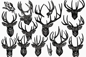 Deer antlers tattoo idea