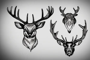 Deer antlers tattoo idea