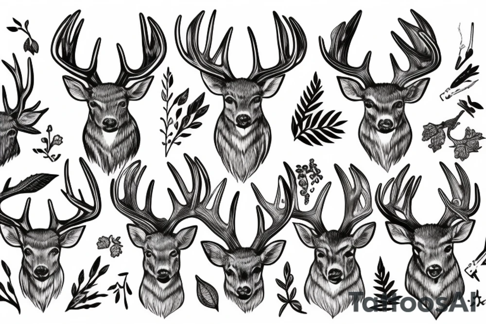 Deer antlers tattoo idea