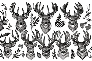 Deer antlers tattoo idea