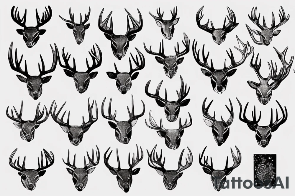 Deer antlers tattoo idea