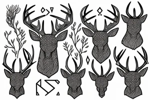 Deer antlers tattoo idea