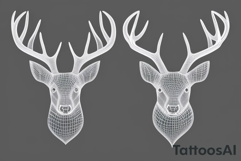 Deer antlers tattoo idea
