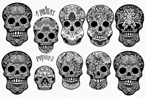 Skeleton pierot tattoo idea