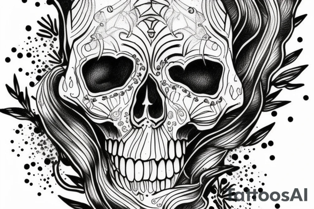 Skeleton pierot tattoo idea