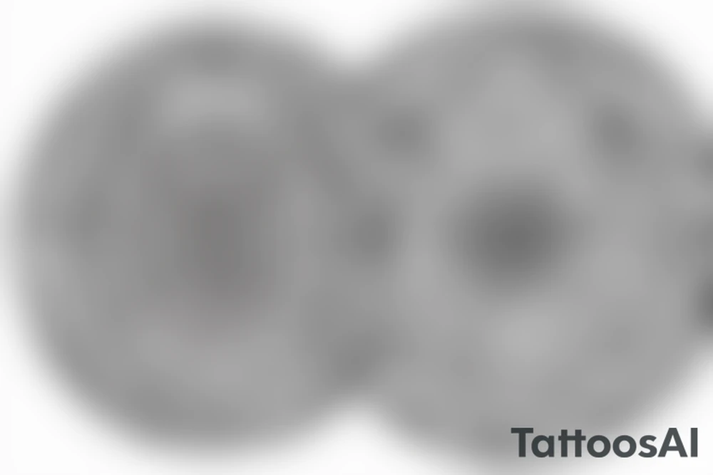 A sacred geometry tattoo design of a fox tattoo idea