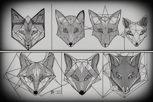 A geometrical fox tattoo idea