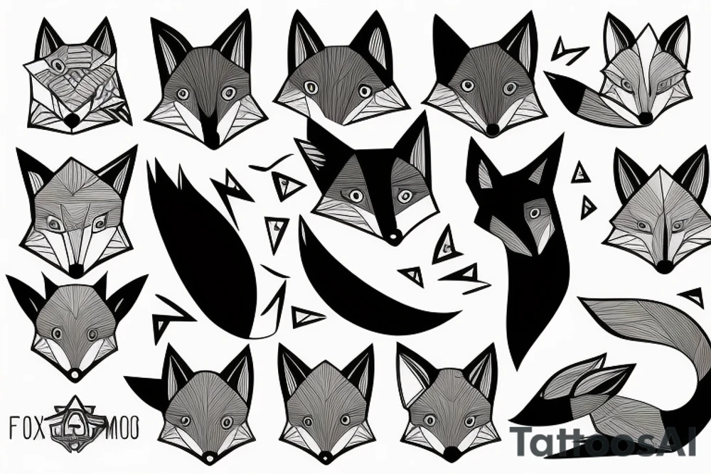 A fox running tattoo idea