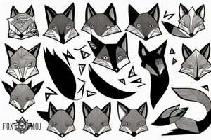 A fox running tattoo idea