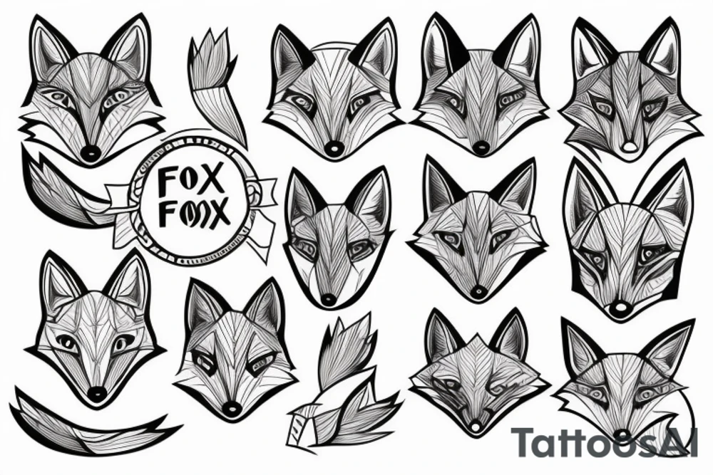 A fox running tattoo idea