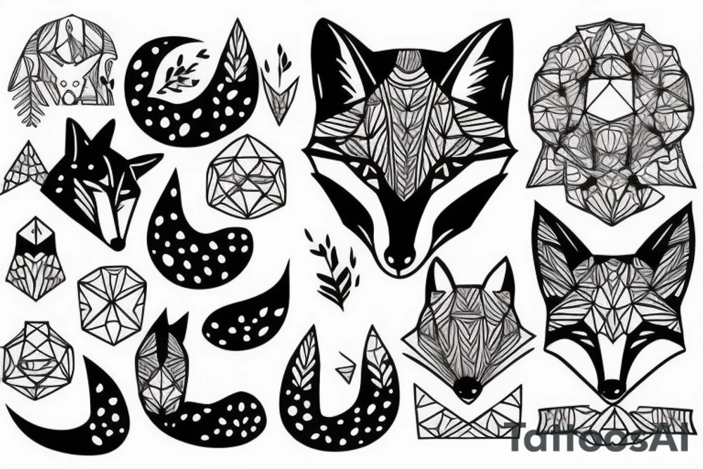 A fox running tattoo idea